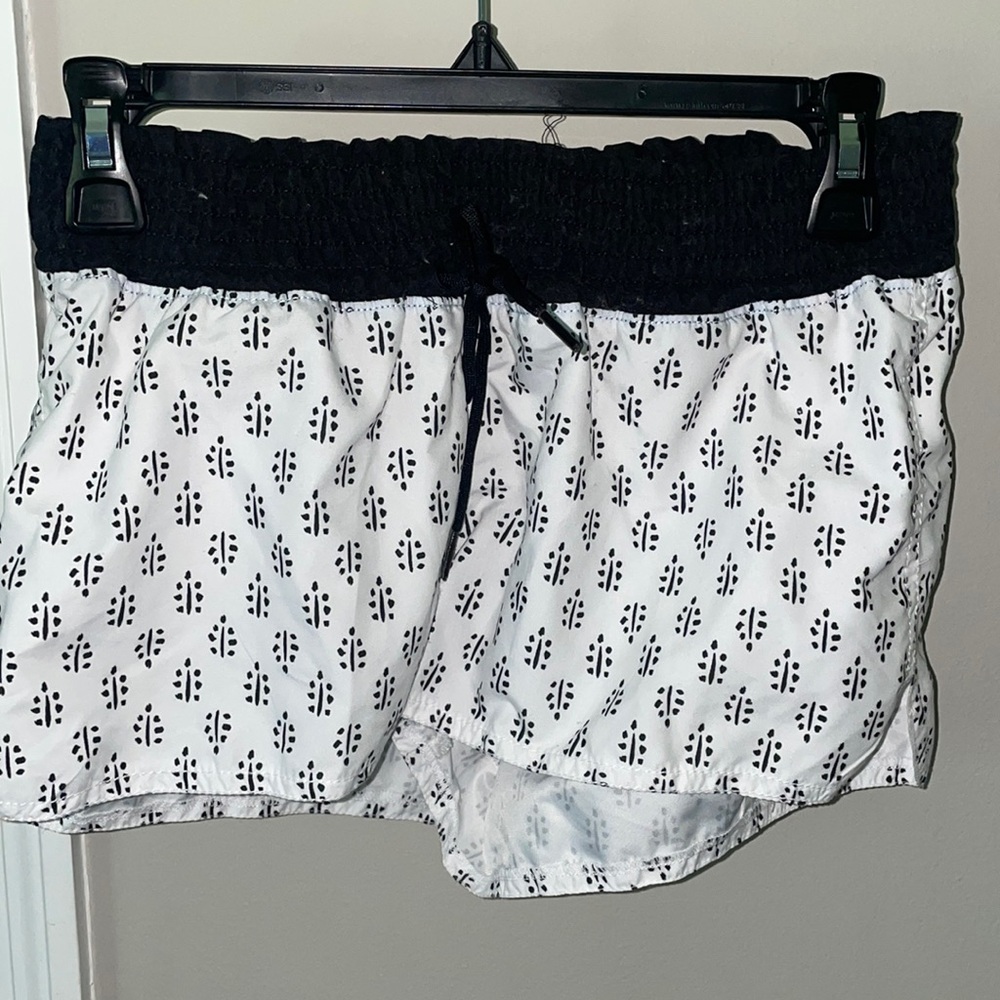 Black & White Swim Coverup Shorts